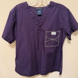 Blue Sky women’s V-Neck Scrub Top in Deep Purple